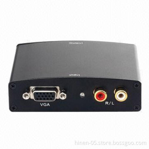 HDMI converter (VGA+R/L to HDMI), supports highest video resolution 1,280 x 1,024 pixels